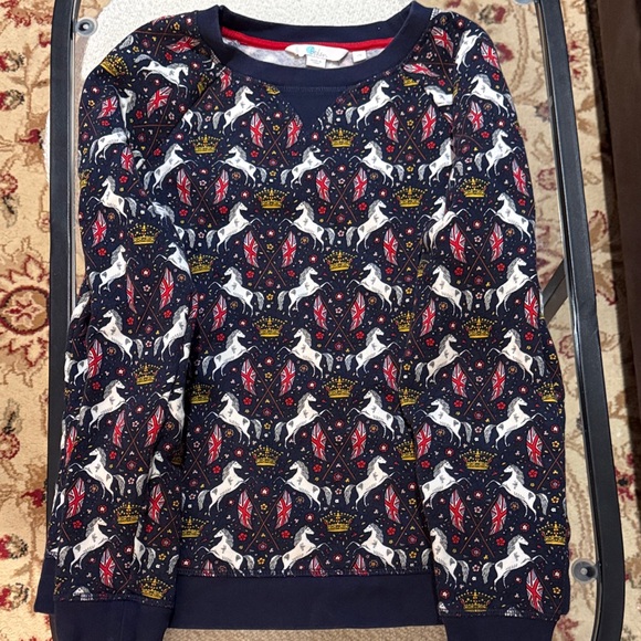 Navy horse and crown Sweat Shirt - Picture 4 of 4